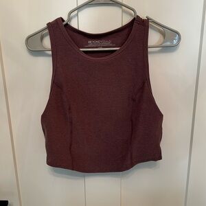 New Beyond Yoga spacedye motivate crop tank with built in bra. Size L